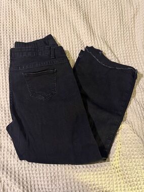 Wide Leg Maternity Black High-Waist Stretch Jeans